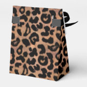 Leopard Patt Paarse Streep Sweet 16 gepersonalisee Bedankdoosjes (Achterkant)