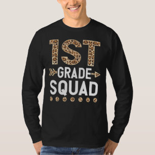 Leopard Pattern 1st Grade Squad Meisje Jongen Kind T-shirt