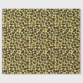 Leopard Pattern Afstuderen Gifts geel Naadloos Cadeaupapier (Vlak)