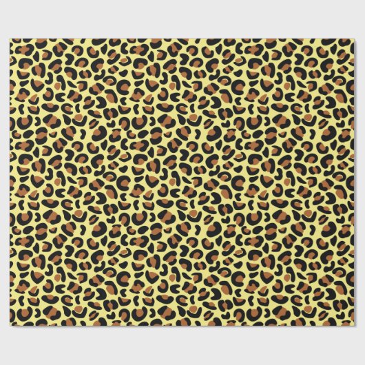 Leopard Pattern Afstuderen Gifts geel Naadloos Cadeaupapier (Vlak)