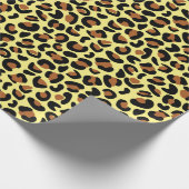Leopard Pattern Afstuderen Gifts geel Naadloos Cadeaupapier (Hoek)