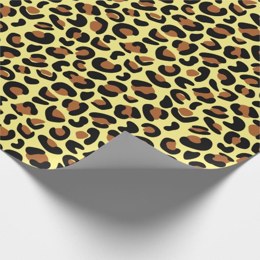 Leopard Pattern Afstuderen Gifts geel Naadloos Cadeaupapier (Hoek)