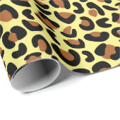 Leopard Pattern Afstuderen Gifts geel Naadloos Cadeaupapier (Rol Hoek)
