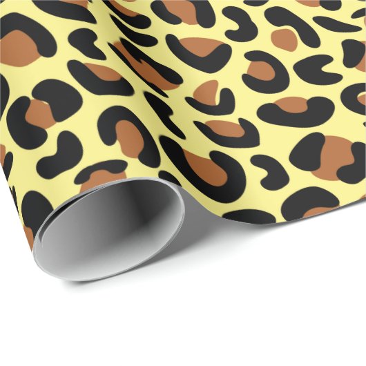 Leopard Pattern Afstuderen Gifts geel Naadloos Cadeaupapier (Rol Hoek)