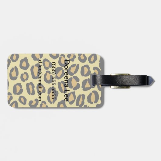 Leopard Pattern Bagagelabel (Achterkant horizontaal)