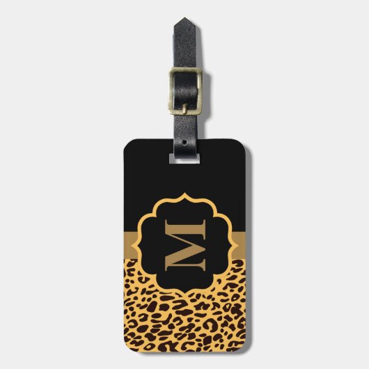 Leopard Pattern Bagagelabel (Voorkant verticaal)