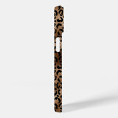Leopard Pattern Black Bronze Monogram Case-Mate iPhone Case (Achterkant / Rechts)