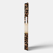 Leopard Pattern Black Bronze Monogram Case-Mate iPhone Case (Achterkant / Rechts)