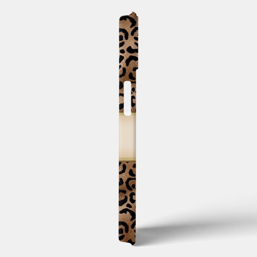 Leopard Pattern Black Bronze Monogram Case-Mate iPhone Case (Achterkant / Rechts)