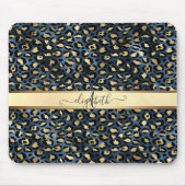 Leopard Pattern Black Bronze Monogram Muismat (Voorkant)