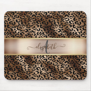 Leopard Pattern Black Bronze Monogram Muismat