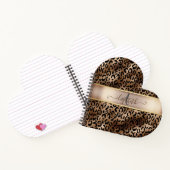 Leopard Pattern Black Bronze Monogram Notitieboek (Binnen)