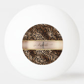 Leopard Pattern Black Bronze Monogram Pingpongbal (Voorkant)
