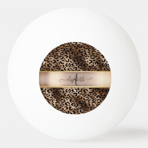 Leopard Pattern Black Bronze Monogram Pingpongbal