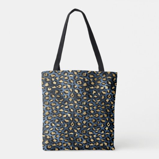 Leopard Pattern Black Bronze Monogram Tote Bag (Achterkant)