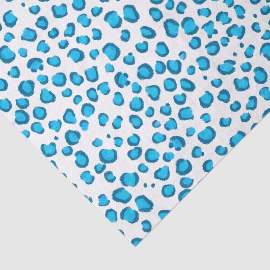 Leopard Pattern Blue Gift Tissuepapier (Detail)