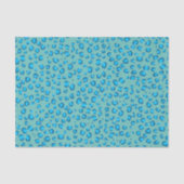Leopard Pattern Blue Gift Tissuepapier (Voorkant)