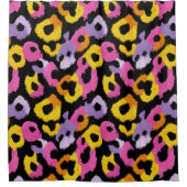 Leopard Pattern Bold Animal Print Retro Glam Douchegordijn (Voorkant)