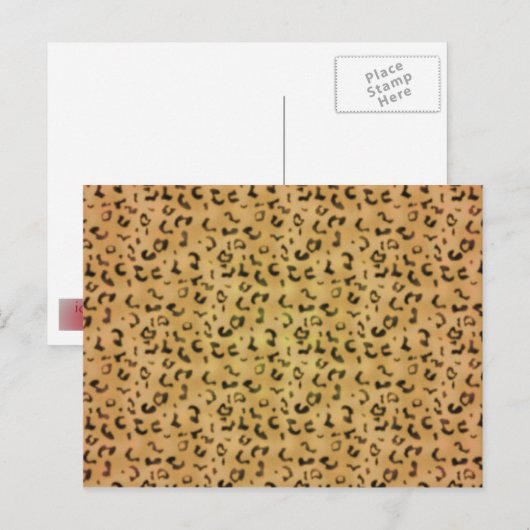 Leopard Pattern Briefkaart (Voorkant / Achterkant)