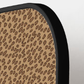 Leopard Pattern Brown Pickleball Paddle (Links Detail)