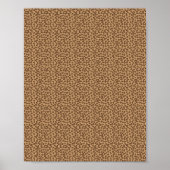 Leopard Pattern Brown Poster (Voorkant)