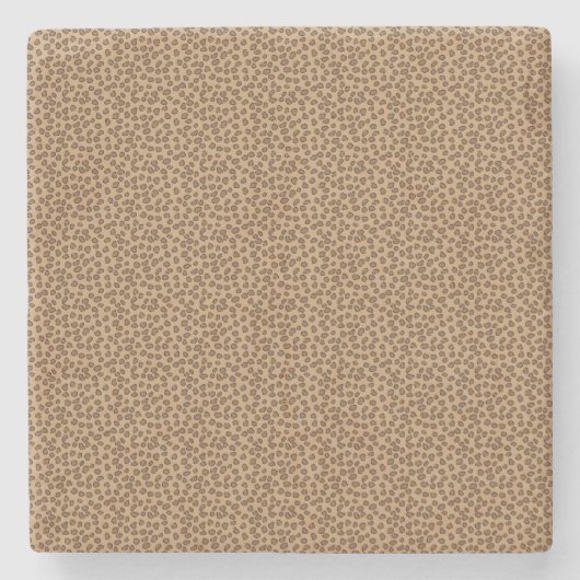 Leopard Pattern Brown Stenen Onderzetter (Voorkant)