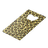 Leopard Pattern Creditkaart Flessenopener (Achterkant Gekanteld)
