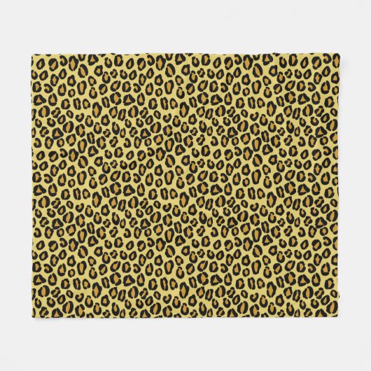 Leopard Pattern Fleece Deken (Voorkant (Horizontaal))