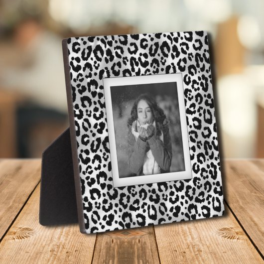 Leopard Pattern Frameless Photo Easel Back Fotoplaat