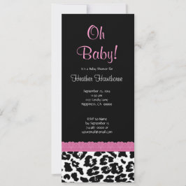 Leopard Pattern Girl Baby shower V12 Kaart