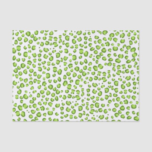 Leopard Pattern Green Gift Tissuepapier (Voorkant)