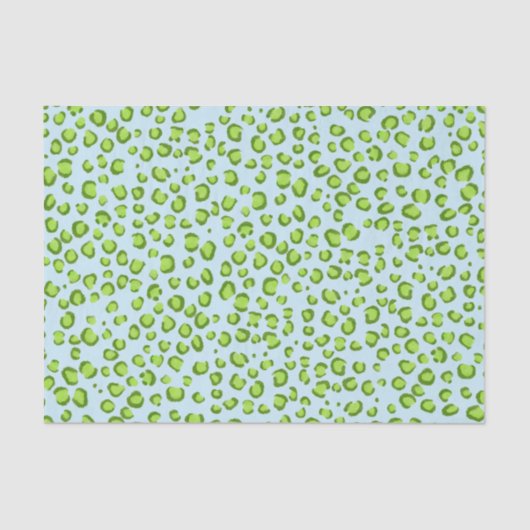 Leopard Pattern Green Gift Tissuepapier (Voorkant)