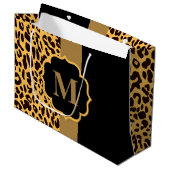 Leopard Pattern Groot Cadeauzakje (Voorkant Gekanteld)