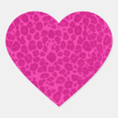 Leopard Pattern Hart Sticker (Voorkant)