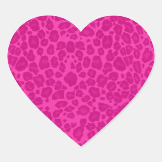 Leopard Pattern Hart Sticker (Voorkant)