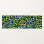 Leopard Pattern in Blue Raspberry op Lime Green Yogamat (Voorkant (horizontaal))