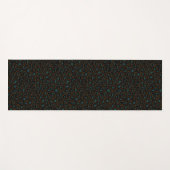 Leopard Pattern in Dusky Blue op Donkere koffie Yogamat (Voorkant (horizontaal))