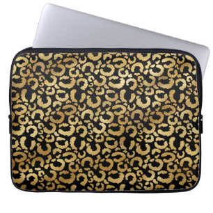 Leopard Pattern in Gold Laptop Sleeve