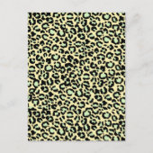 Leopard Pattern in Mint Green over Oatmeel Briefkaart (Voorkant)