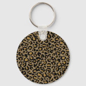 Leopard Pattern in Natural 2 Sleutelhanger (Voorkant)