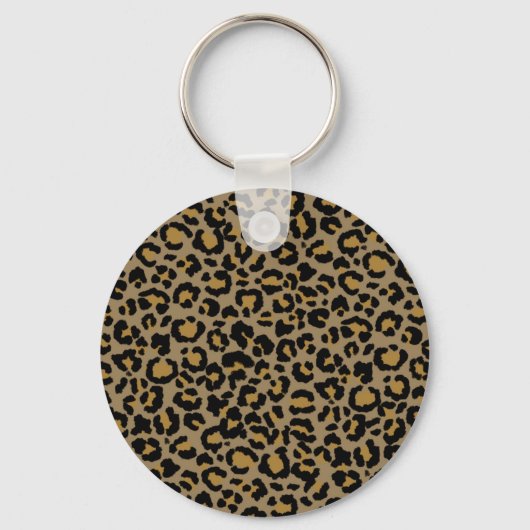 Leopard Pattern in Natural 2 Sleutelhanger (Voorkant)