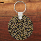 Leopard Pattern in Natural 2 Sleutelhanger (Voorkant)
