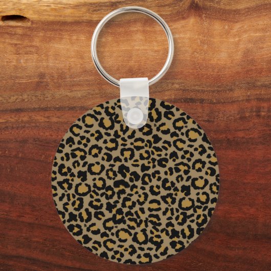 Leopard Pattern in Natural 2 Sleutelhanger (Voorkant)