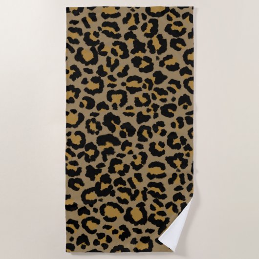 Leopard Pattern in Natural 2 Strandlaken (Voorkant)