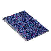 Leopard Pattern in Raspberry op Electric Blue Notitieboek (Rechterzijde)