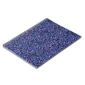 Leopard Pattern in Raspberry op Electric Blue Notitieboek (Linkerzijde)