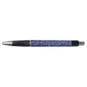 Leopard Pattern in Raspberry op Electric Blue Pen (Voorkant)