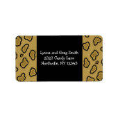 Leopard Pattern-labels Etiket (Voorkant)