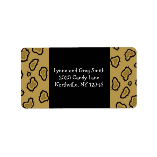 Leopard Pattern-labels Etiket (Voorkant)