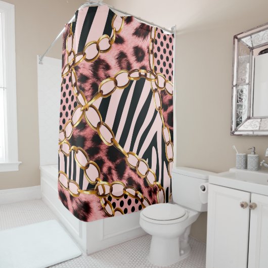 Leopard Pattern, Leopard Print, Animal print, Douchegordijn (In situ)